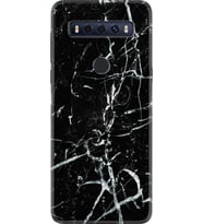 TCL 10 SE Kılıf Resimli Silikon Kılıf Black Marble 3 1382