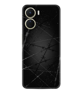 Vivo Y16 Kılıf Silikon Desen Özel Seri Dikenli Tel 1779