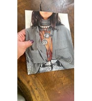 EKOSE KARE GÖMLEKLİ KIZ ARMA DİKİŞ APLİKE 23X19 CM