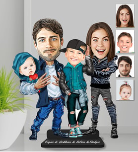 Kişiye Özel Aile Ahşap Biblo-20