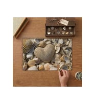 Deniz Kabukları Tasarımı 240 parça Ahşap Puzzle Ahşap Kutuda MP08490