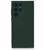 Galaxy S23 Ultra Kılıf Nano içi Kadife Silikon - Koyu Yeşil
