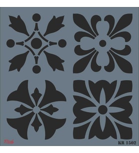 Kr 1502 Fayans Stencil 30X30 Cm