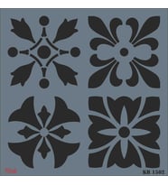 Kr 1502 Fayans Stencil 30X30 Cm