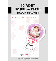 Kişiye Özel Açacaklı Balon Magnet – Sevimli Dostlar Serisi (6 Farklı Kız Model Seçenekli)