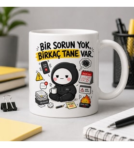 Bir Sorun Yok Birkaç Tane Var Komik Ofis Baskılı Seramik Kupa
