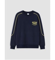 LCW Kids Lacivert Bisiklet Yaka Erkek Çocuk Sweatshirt