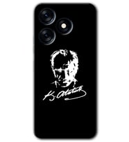 Tecno Spark 10 Pro Kılıf HD Desen Baskılı Kılıf - Atatürk Silüet İmza