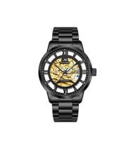 Kronen&Söhne Mechanon Siyah Çelik Gold Skeleton Otomatik Mekanik Erkek Kol Saati