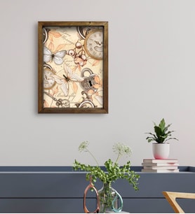 BK Gift Otel Odası Konseptli Doğal Masif Ahşap Çerçeveli Tablo 45x65cm-116