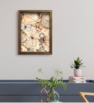 BK Gift Otel Odası Konseptli Doğal Masif Ahşap Çerçeveli Tablo 45x65cm-116