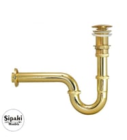 Sipahi Marble Gold Lavabo Sifonu Takımı