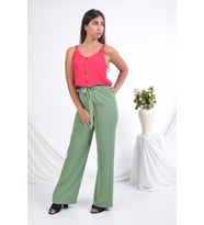 SORALLİNE 1697 YEŞİL BAYAN PANTOLON AEROBİNE KUMAŞ.