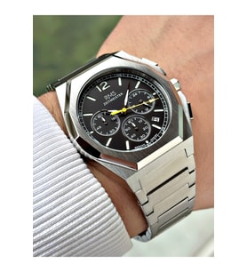 Fonksiyonlu Gümüş-Siyah Renk 5 ATM Su Geçirmez Komple Çelik 24 Ay Garantili Erkek Kol Saati 2096MR