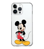 Apple iPhone 14 Pro Uyumlu Köşe Korumalı Antişok Kapak Mickey Mouse Tasarımlı Şeffaf  Kılıf