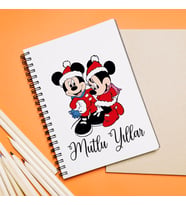 Mickey & Minnie Mouse & Yılbaşı & Mutlu Yıllar Tasarımlı Defter
