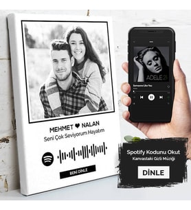 Kişiye Özel Spotify Ses İzi Kanvas Tablo
