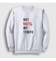 Presmono Unisex Beyaz Not Quite My Tempo Baterist Drummer Whiplash Sweatshirt 443871tt (Beyaz)