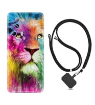 Xiaomi Mi 13 Lite Kılıf Resimli Boyun Askılı İpli Desenli Silikon Colorfull Leon 2 1388