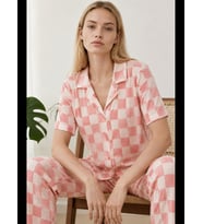 Night Kadın Kısa Kollu Rahat Pijama Takımı 4728
