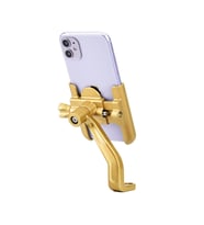 Alüminyum Gövdeli Ayna Bağlantılı Gold Renk Motosiklet Bisiklet Açık Telefon Tutucu