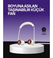Boyun Askılı Katlanabilir Fan 1000 Mah Usb Şarjlı Taşınabilir