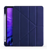 Apple iPad Air 10.9 2020 Fuchsia Tri Folding Kalemlikli Kılıf Smart Standlı (Lacivert)