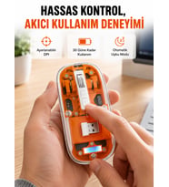 Kablosuz, Sessiz, Ergonomik ve Şarjlı Fare - Gelişmiş Çoklu Cihaz Desteği Yeni Nesil
