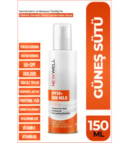 New Well Güneş Sütü Yüksek Koruma SPF50+,Hyaluronic Acid 150 ML