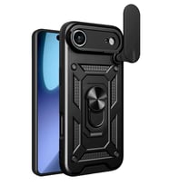 iPhone 17 Air Pars Lens Yüzüklü Silikon - Siyah