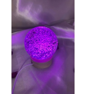 3D Led Işık Cam Küre Çok Işıklı Ahşap Hava Kabarcık Büyük Boy 8cm (Çok Renkli)
