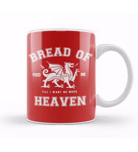 Rugby Welsh Hymn Bread Of Heaven Dragon Kupa Bardak Porselen