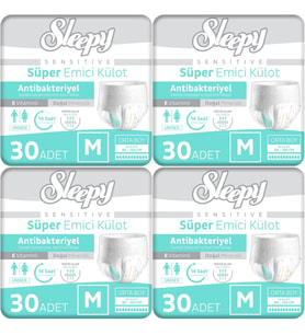 Sleepy Hasta Bezi Yetişkin Emici Külot M - Orta - Medium 120 Adet (4PK*30)