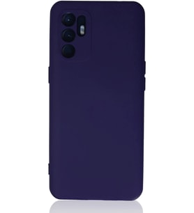 Reno 6 Kılıf Nano içi Kadife Silikon - Mor