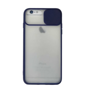 İphone 6 Plus Kılıf Palm Buzlu Kamera Sürgülü Silikon - Lacivert