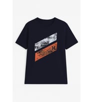 Erkek %100 Pamuk Bisiklet Yaka Baskılı T-shirt (Lacivert)