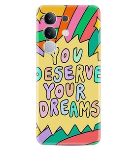 Vivo Y29 Kılıf Boutique Baskılı Resimli You Deserve Pcode -056