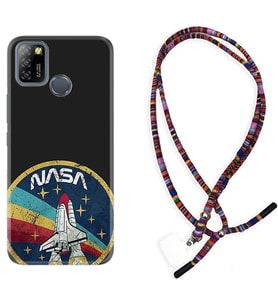INFINIX Smart 4 5 6 Zero 8 S5 Pro Kılıf Boyun Asklı Rasta Silikon Nasa 1326