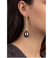 SU YOLU KİRİSTAL İNCİ DAMLA ZARİF KÜPE 5,5 CM.