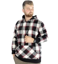 Mode XL Erkek Oduncu Kapsonlu Sweat Kanguru 22528 Bordo