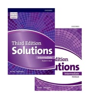 Oxford Solutions Third Edition intermediate Student's Book+Workbook+Downloadable CD
