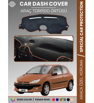 PEUGEOT 206 KÜÇÜK EKRAN (1998-2003) Torpido Örtüsü Ön Göğüs Torpido Koruma Birebir Uyum Kaymaz