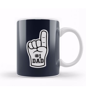 Foam Finger Number 1 Dad Kupa Bardak Porselen