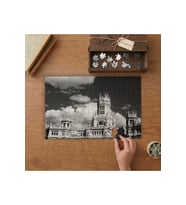 Cibeles Sarayı - Siyah Beyaz Çekim Tasarımı 240 parça Ahşap Puzzle Ahşap Kutuda MP03171