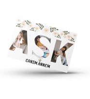 Kişiye Özel Aşk Yazılı Ahşap Poster