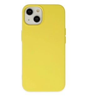 Newface Apple iPhone 14 Kılıf Nano içi Kadife Silikon - Sarı