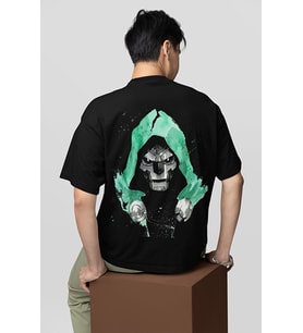 Tasarım Doctor Doomsday Baskılı Unisex Oversize Marvel Karakter Tişört