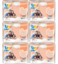 Uni Baby Islak Havlu Mendil Aile 52 Yaprak (18 Li Set) 936 Yaprak (6PK*3)