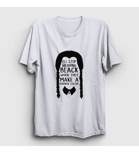 Presmono Unisex Beyaz Darker Wednesday Addams Family Addams Ailesi T-Shirt 365161tt (Beyaz)