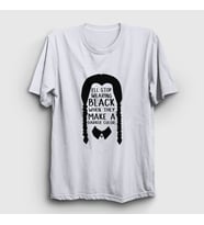 Presmono Unisex Beyaz Darker Wednesday Addams Family Addams Ailesi T-Shirt 365161tt (Beyaz)
